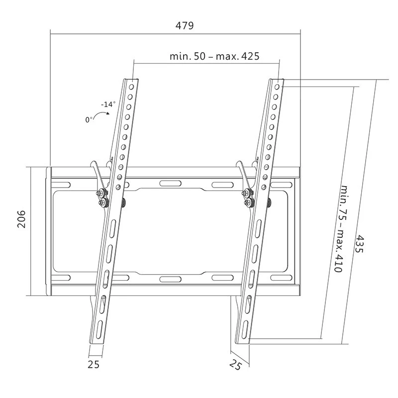 TV-teline LogiLink BP0012 139,7 cm (55