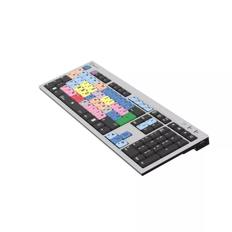 Logickeyboard LKB-MCOM4-AJPU-FR näppäimistö USB AZERTY ranska hopea (LKB-MCOM4-AJPU-FR)