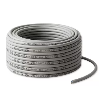 Verkkopatchkaapeli QOLTEC Cat6 UTP kuparikaapeli, 25 m, harmaa