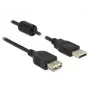 DELOCK jatkokaapeli USB 2.0 Type-A uros > USB 2.0 Type-A naaras 0,5 m musta