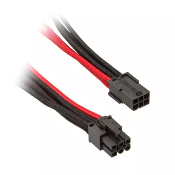 SilverStone 6-pin PCIe - 6-pin PCIe -kaapeli 250 mm - musta/punainen
