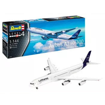 Muovinen mallirakennussarja REVELL Airbus A340-300 Lufthansa New Livery mittakaava 1:144