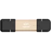 Silicon Power DS72 250 Gt kannettava SSD-tikku, USB 3.2 Gen 2, USB-A/USB-C, kulta