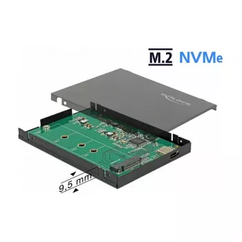 SSD-kotelo DeLOCK 42609 musta M.2