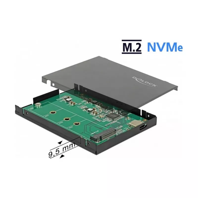 SSD-kotelo DeLOCK 42609 musta M.2