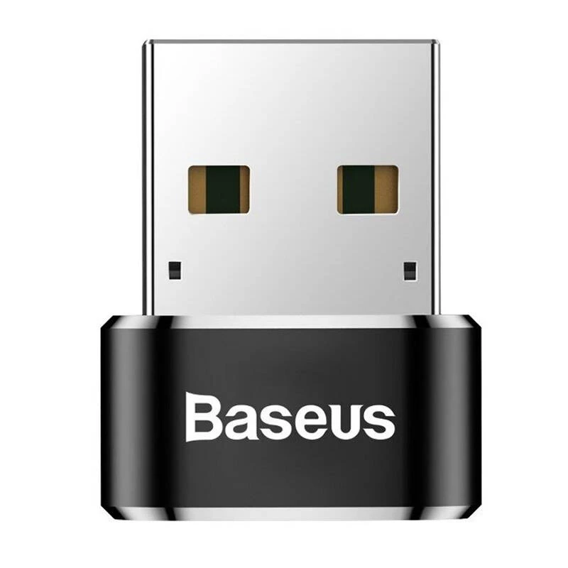 Baseus USB-uros - Type-C-naaras -sovitin muunnin musta