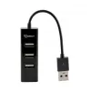 Sbox H-204 USB 4-porttinen keskitin musta