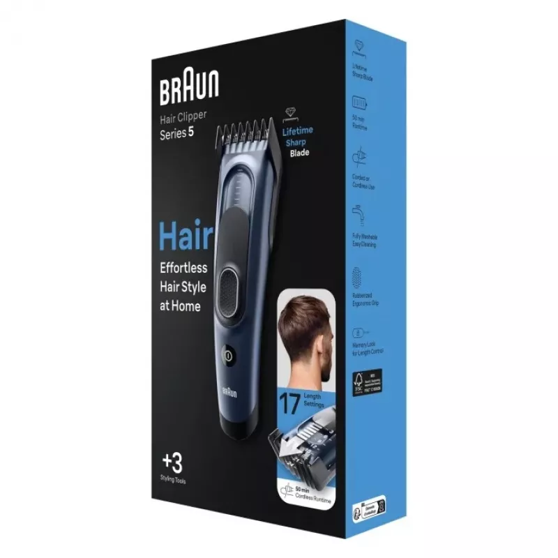 Braun HC5350 hiustenleikkuri, sininen