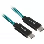 USB 3.2 Gen 2 -kaapeli, USB-C-pistoke > USB-C-pistoke (musta/vaaleansininen, 0,5 metriä, suojattu)