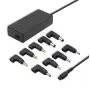 Qoltec 50012 automaattinen yleisvirtalähde 90W | 9 pistoketta | +virtajohto