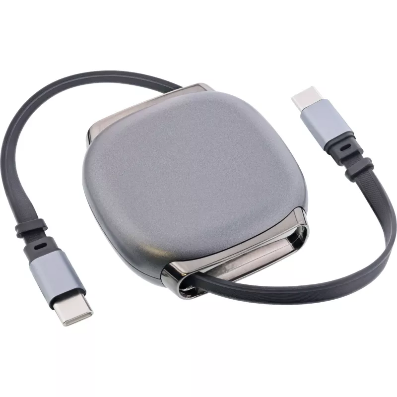USB-C-kaapeli InLine 35850, 100W Power Delivery, 0,80 m, musta/harmaa