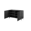 Cama Sideboard 2D REJA grafiitinharmaa kiiltävä/grafiitinharmaa kiiltävä