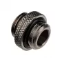 Adapteri Alphacool G1/4 AG–G1/4 AG, metallinen kulmaliitos, musta