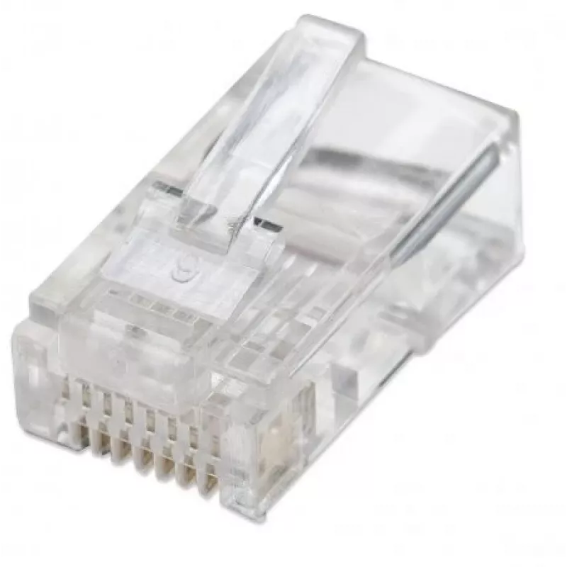 Intellinet 502375 johdinliitin RJ-45 läpinäkyvä