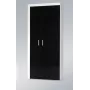 Cama Meble SAMBA 1 BI/CZ vaatekaappi, valkoinen / musta kiiltävä