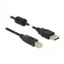USB-kaapeli DeLOCK 84896 USB 2.0 1,5 m USB A USB B musta