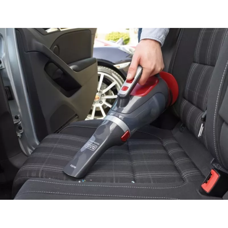 Black & Decker ADV1200 käsipölynimuri harmaa, punainen pussiton