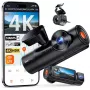 Auton kojelautakamera VANTRUE N4 PRO S 3-kanava (etu + sisätila + taka), 3840x2160, F/1.8, Wi‑Fi, GPS, 3,19 tuuman näyttö