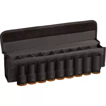 Hylsyavainsarja Bosch PRO 3/4 tuuma, 9-osainen, syvät hylsyavaimet, musta