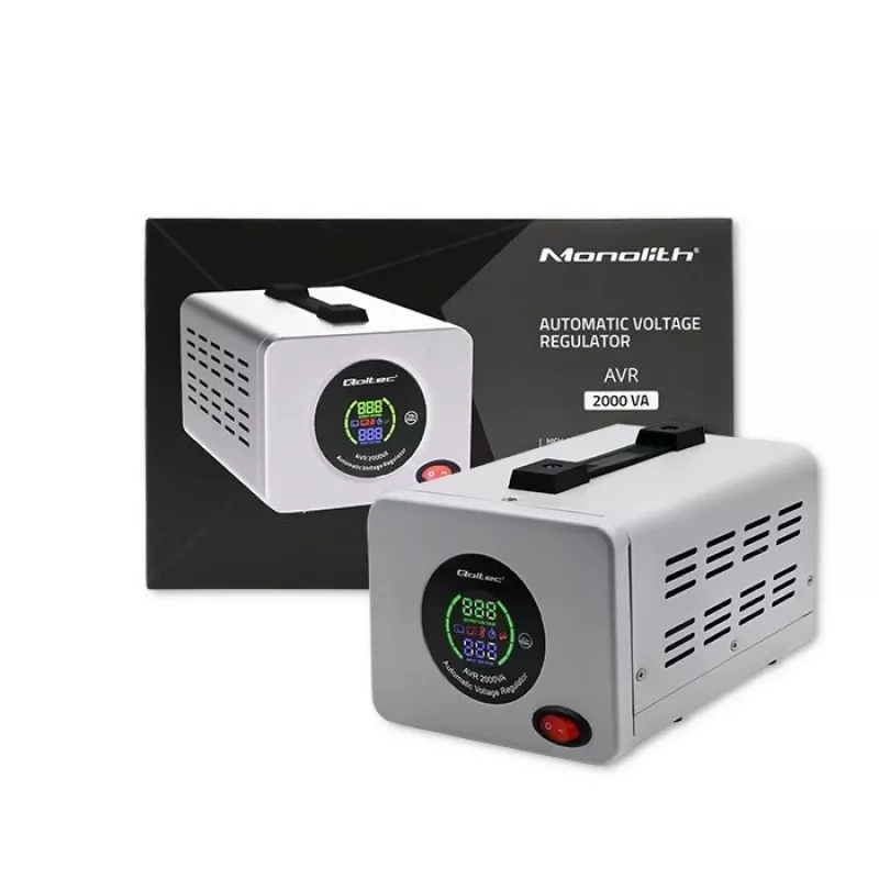 Qoltec 50724 automaattinen jännitteenstabilisaattori AVR 2000VA