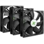 INTER-TECH 88887289 120mm kotelotuuletin 3 kpl:n pakkaus musta