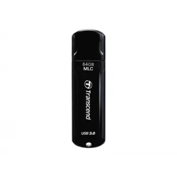 Transcend JetFlash 750 Endurance Series TS64GJF750K USB-muistitikku, 64 GB, USB 3.1 Gen 1, MLC, pianomusta