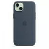 Apple iPhone 15 Plus silikonikotelo MagSafe-yhteensopiva - myrskynsininen
