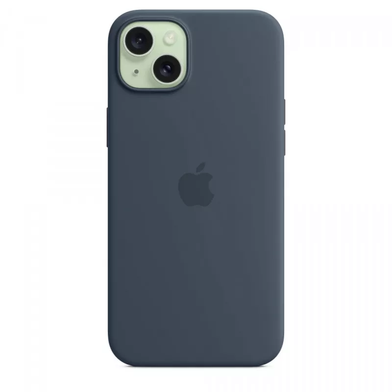 Apple iPhone 15 Plus silikonikotelo MagSafe-yhteensopiva - myrskynsininen