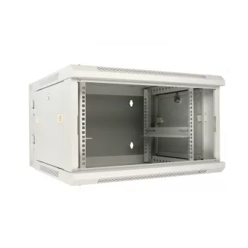 Extralink seinäräkkikaappi 6U 600x600 AZH harmaa seinäasennus, kääntyvä malli
