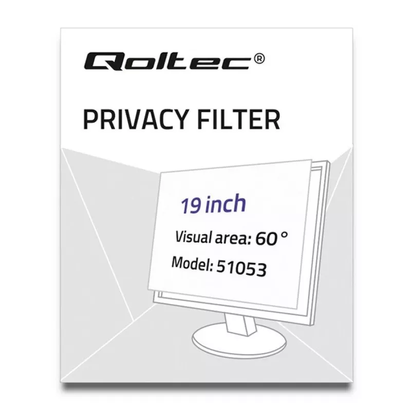 Qoltec 51053 näkösuojasuodatin 48,3 cm (19) näytölle