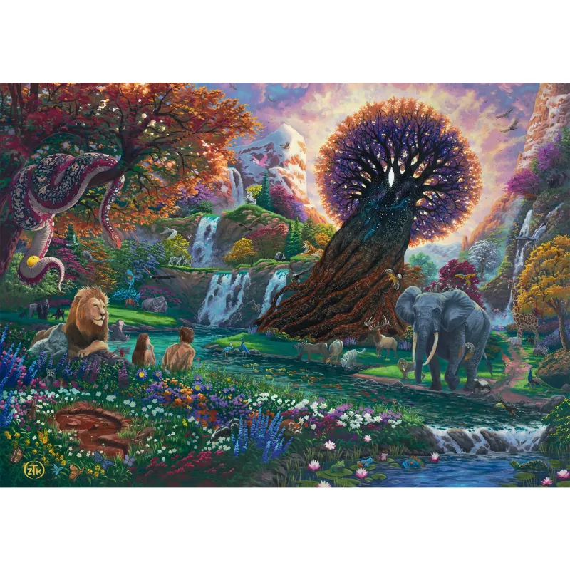 Schmidt Spiele -palapeli, Zac Kinkade, The Garden of Eden, 1000 palaa