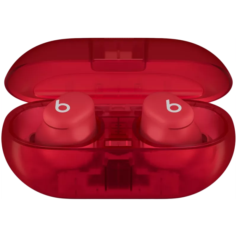 Beats Solo Buds - True Wireless -nappikuulokkeet - Transparent Red, malli A3151 A3150 A3152