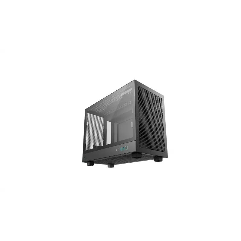 DeepCool CH160 PLUS R-CH160-BKNGM0-G kompakti (SFF) tietokonekotelo, Mini-ITX/Micro-ATX, karkaistu lasi, musta