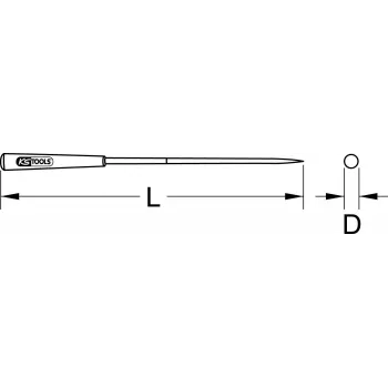 KS TOOLS pyöreä neulaviila, 3 mm (140.3052)