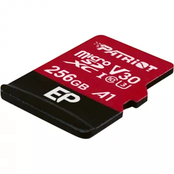 MicroSDXC-muistikortti PATRIOT PEF256GEP31MCX 256 GB Class 10 U3 V30 luku 100 MB/s kirjoitus 80 MB/s SD-sovittimella