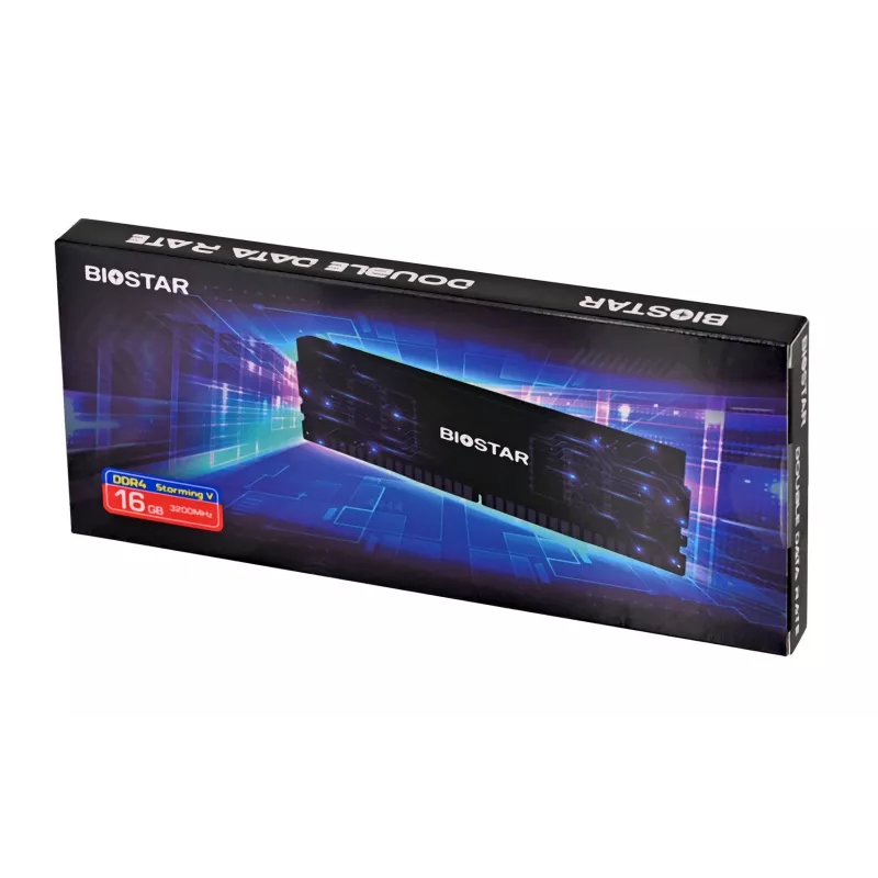 Työpöytä DDR4 RAM BIOSTAR 16GB 3200MHz jäähdytyssiilillä (malli DO32NU4H16)