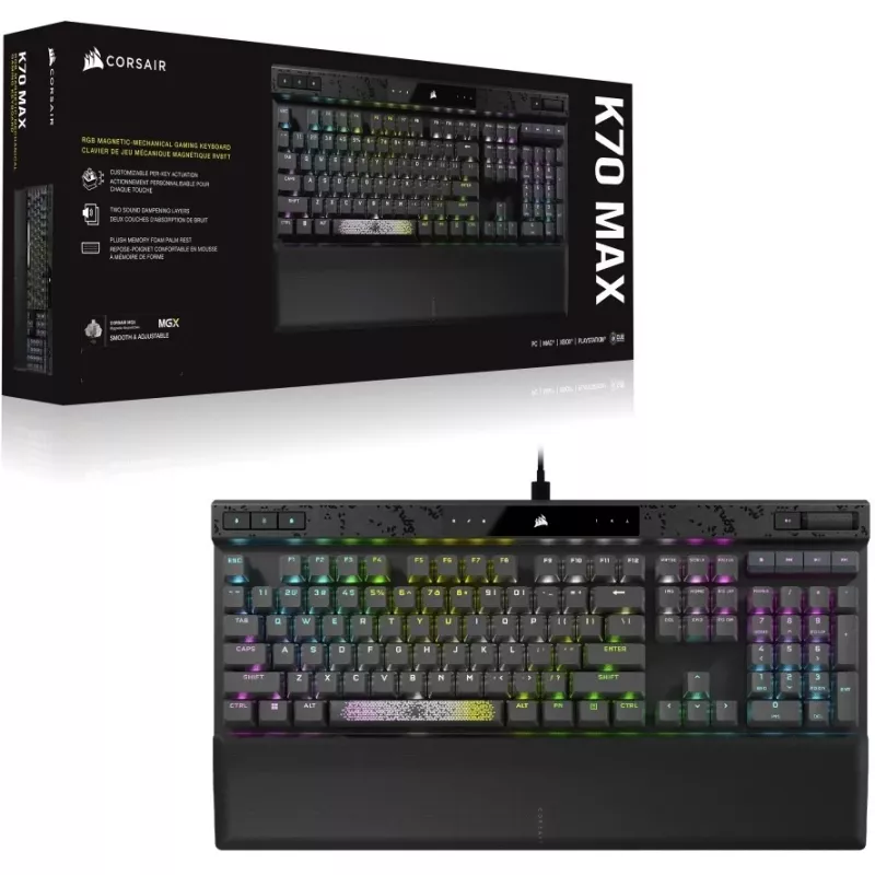 Corsair K70 MAX näppäimistö peli USB saksalainen musta
