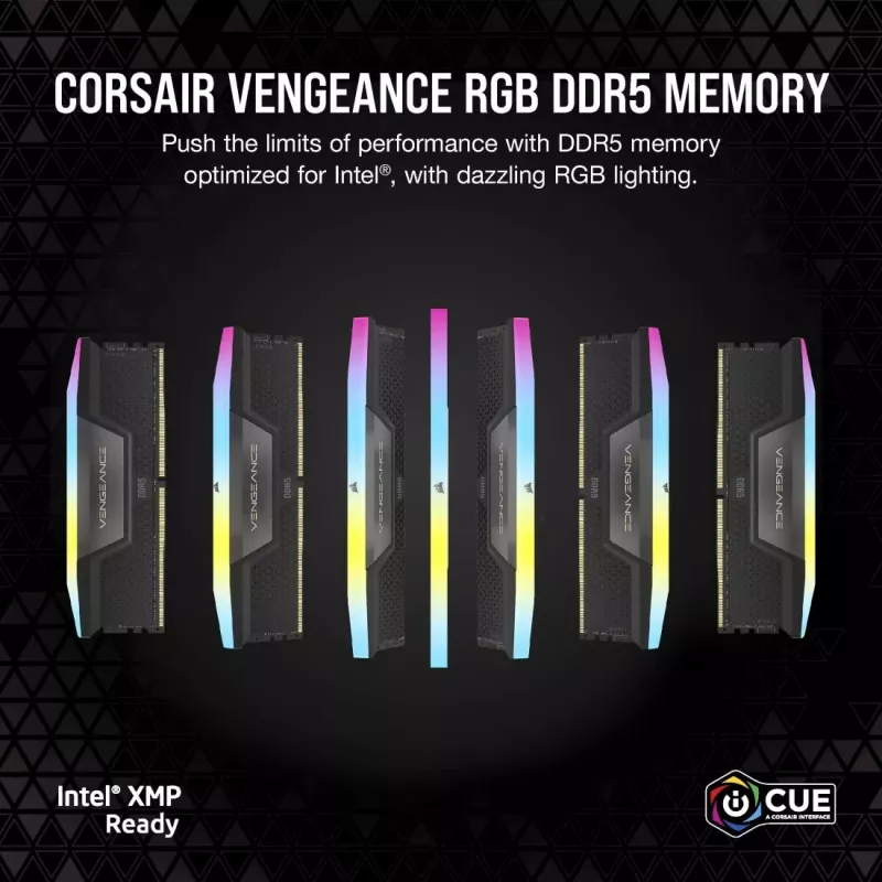 DIMM 48 GB DDR5-6400 (2x 24 GB) Dual-Kit (musta, CMK48GX5M2B6400C36, Vengeance, INTEL XMP)