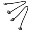 Corsair CC-8900278 Premium SATA-kaapeli punotulla suojalla, kulmallinen, 30 cm, musta, 2 kpl:n pakkaus