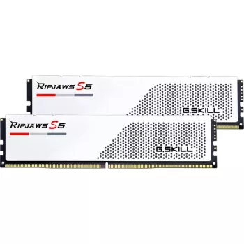 DIMM 32 GB DDR5-6000, muisti valkoinen, F5-6000J2836G16GX2-RS5W, Ripjaws S5, INTEL XMP