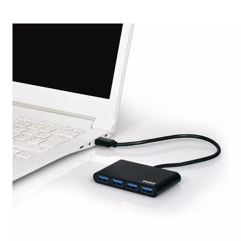 USB-keskitin Port Designs 900121 USB 3.2 Gen 1 Type-A 5000 Mbit/s musta