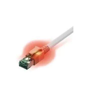 Easylan CS1OWADAD0020 RJ45-verkkokaapeli, verkkokaapeli CAT 6a S/FTP 2 m valkoinen LED-valolla 1 kpl