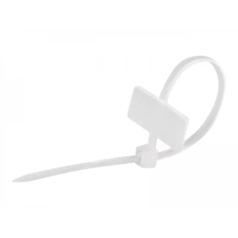 Kaapelikiinnike merkintäkentällä (vaaka) - pituus 100 mm - leveys 2,5 mm