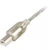 Delock 82057 USB 2.0 -kaapeli A-tyypin uros – B-tyypin uros, 0,5 m, läpinäkyvä