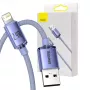 Baseus Crystal Shine -kaapeli USB–Lightning, 2,4A, 2m (violetti)