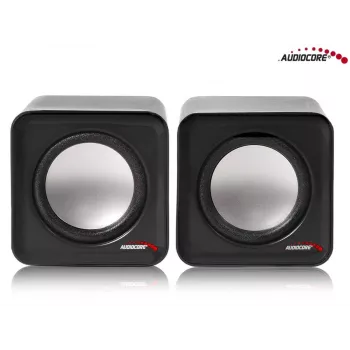 2-tie PC-kaiutin Audiocore AC870 B — 3 W RMS, johdollinen USB-virtalähde, 3,5 mm tulo, 2.0 kanavaa