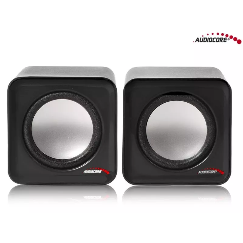 2-tie PC-kaiutin Audiocore AC870 B — 3 W RMS, johdollinen USB-virtalähde, 3,5 mm tulo, 2.0 kanavaa