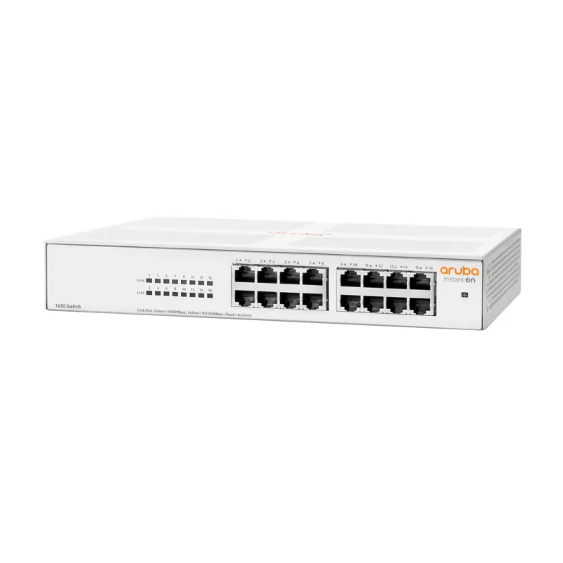 Aruba Instant On 1430 16G hallitsematon L2 Gigabit Ethernet (10/100/1000) 1U valkoinen