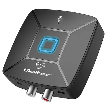 QOLTEC langaton HiFi-audiolähetin/vastaanotin malli 56981 — Bluetooth/Line-In-audiosilta