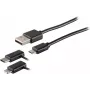USB-kaapeli S/CONN 14-15025 USB 2.0 1 m musta
